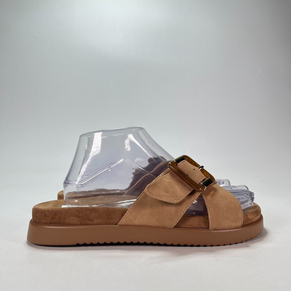 DV by Dolce Vita Usha Brown Tan Casual Slides Fashion Sandals Women's Size 8